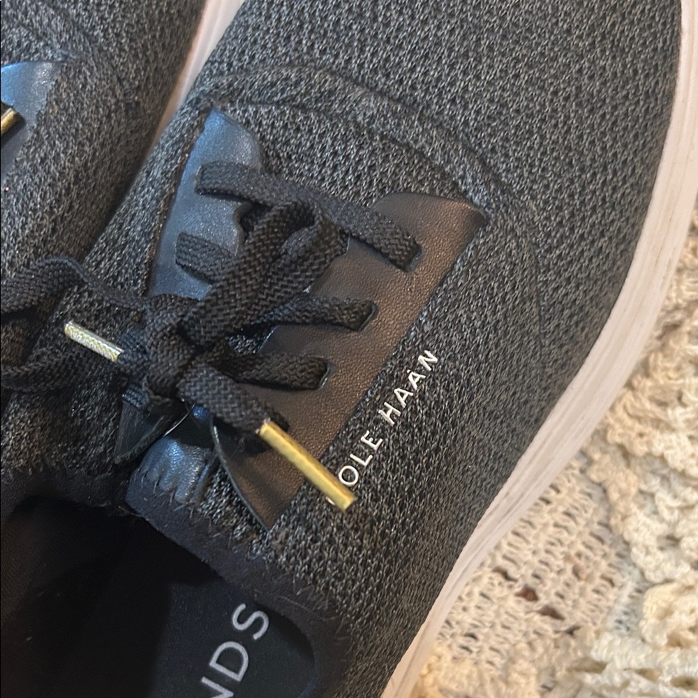 Cole Haan Black and Leopard Print Sneakers. Size 11 - Picture 3 of 6